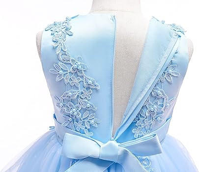 Weileenice Flower Girls Wedding Dress Sequin Tulle Beads Little/Girl Lace Bridesmaid Holiday Page... | Amazon (US)