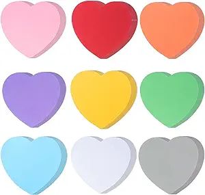72 Pcs Heart Cutouts Paper Hearts 6 Inches Heart Shaped Cards Large Heart Shapes Paper Heart Shap... | Amazon (US)