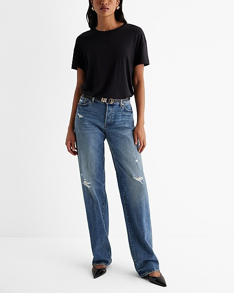 Supersoft Relaxed Crew Neck Tee | Express