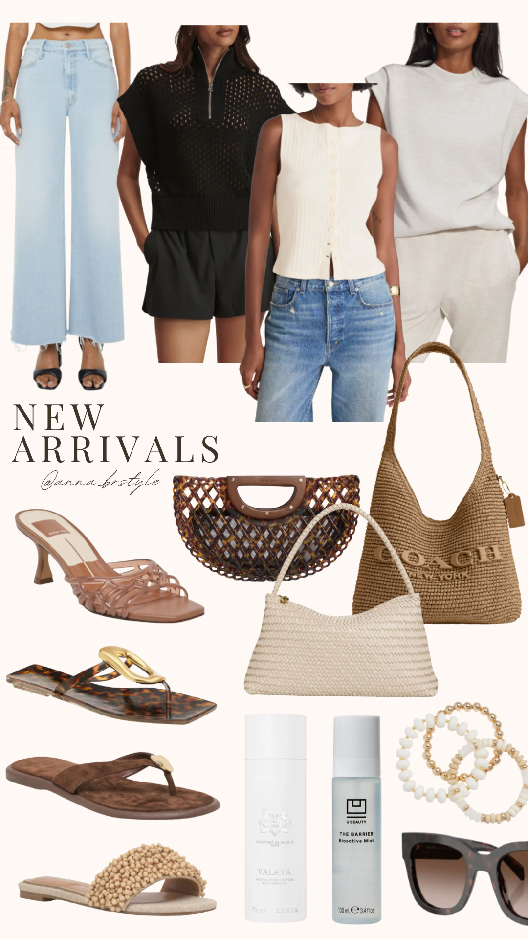 New arrivals for Spring or Summer, spring tops, MOTHER jeans, spring shoes, summer shoes, slide sandals, vacation sandals, summer bags, summer accessories, anna monteiro, annabrstyle 

 

#LTKOver40