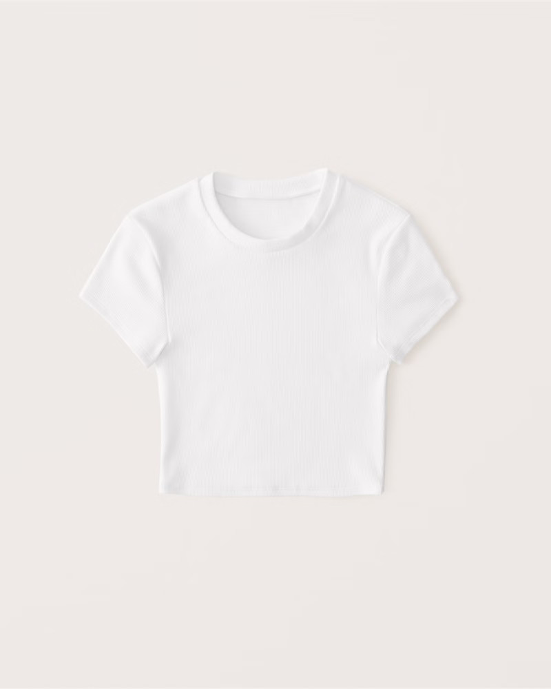 Cropped Ribbed Tee | Abercrombie & Fitch (US)