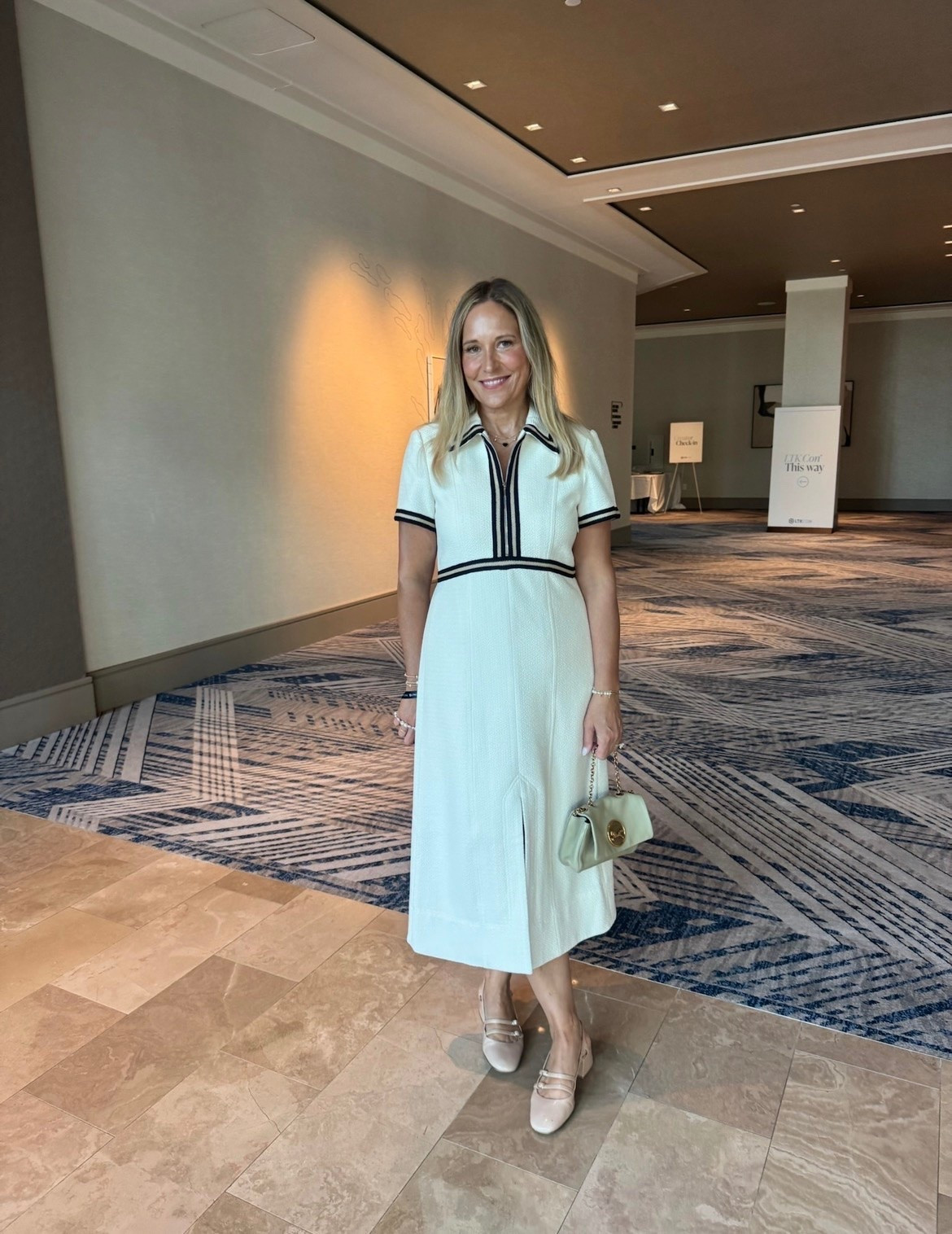Day 1 outfit for LTK Con, and I love this look so much! It felt classic, flattering, and comfortable enough for a full day of events. It would also make such a good workwear outfit for meetings, conferences, or any day you want to feel a little more dressed up.

#LTKWorkwear #LTKMidsize #LTKOver40