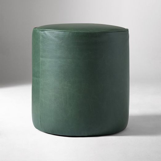 Wally Leather Ottoman | West Elm (US)