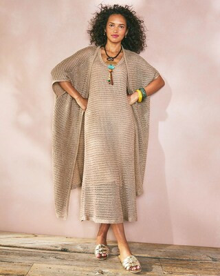 Crochet-Knit Sequins Tank Dress | Chico's