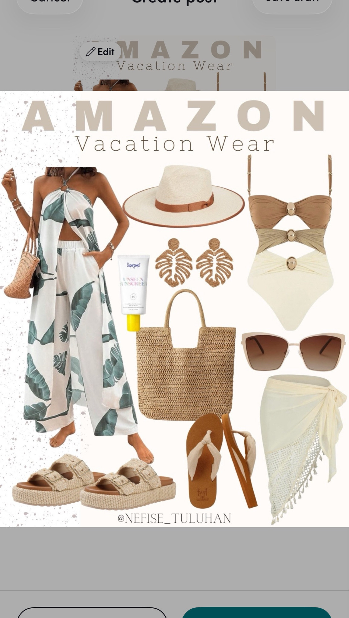Amazon Vacation finds ✨


Vacation outfit, vacation, bikini, sunglasses, coverup, beach bag, amazon vacation, sandals, amazon sandals, black bikini, neutral bikini, maxi dress, amazon dress, vacation dress, summer dress, summer dresses,amazon finds, amazon fashion, amazon sunglasses, swim, travel outfits, resort wear, resort outfits, vacation, summer outfits, travel, sandals 2026, amazon sandals, two piece set, amazon two piece set, sun hat, summer outfit, summer outfits, swimwear, one piece swimsuit, blue swimsuit, amazon sandals, vacation outfits beach, date night outfits

#LTKSwim #LTKTravel #LTKSeasonal
