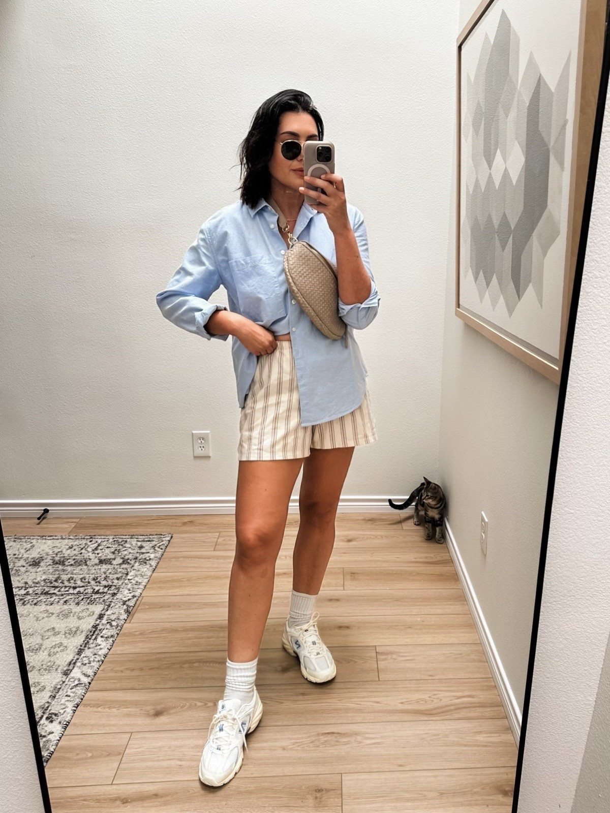 Going thru my August 2025 outfits an loved this one! Gonna have to recreate it soon. 

PS: this is the best poplin from @Quince — I’m in the large.