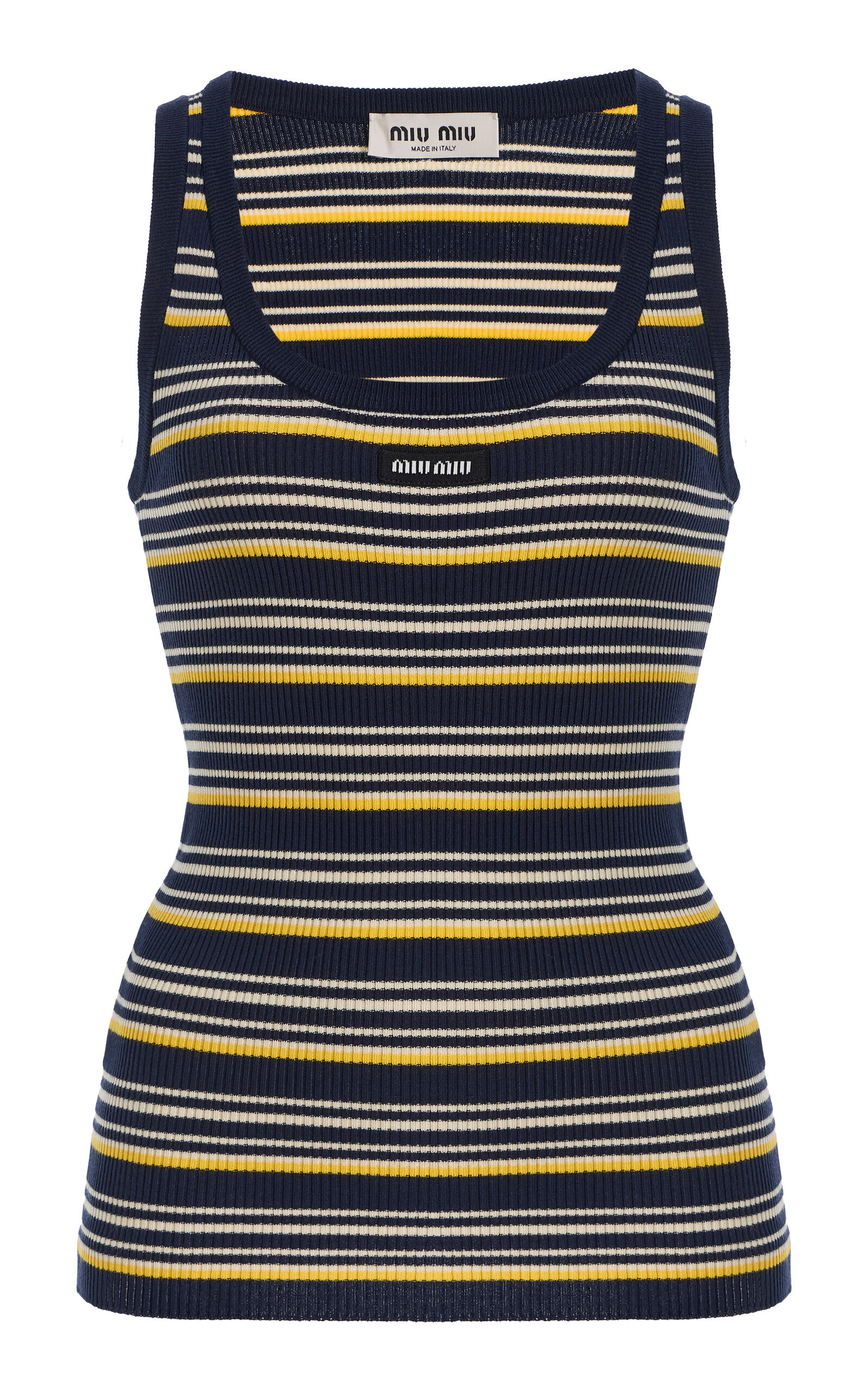 Miu Miu Striped Cotton Tank Top - Moda Operandi | Moda Operandi (Global)