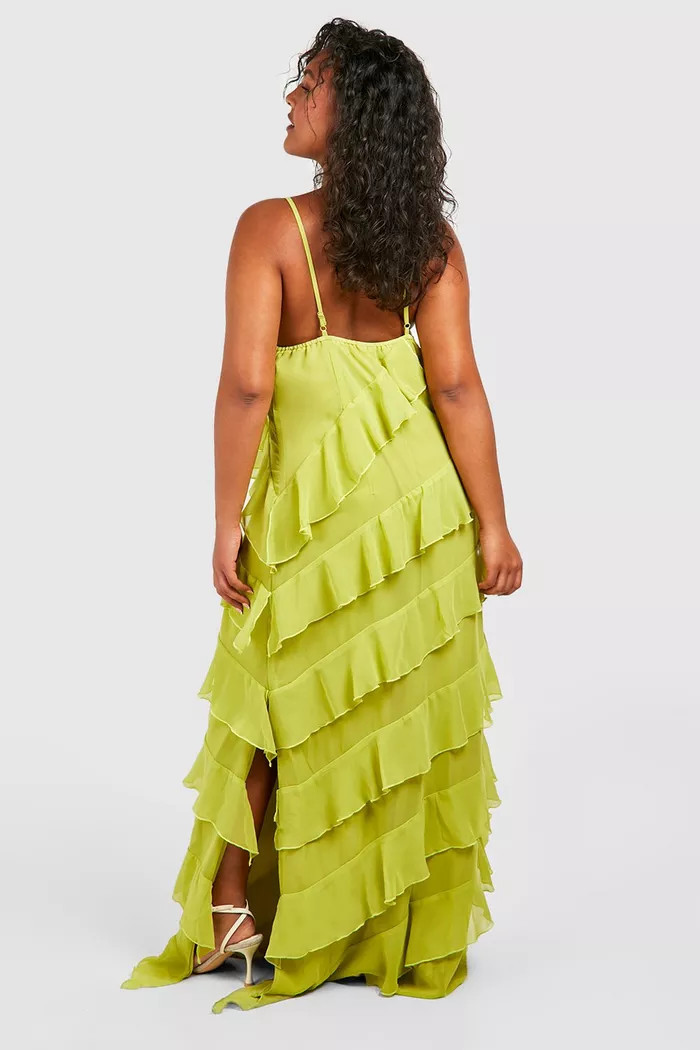 Plus Ruffle Strap Maxi Dress | boohoo (US & Canada)