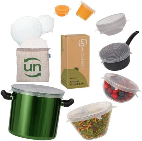 unwasted Reusable Silicone Lids (Variety Pack) – Upgrade Your Kitchen Gadgets with Our Covers f... | Amazon (US)