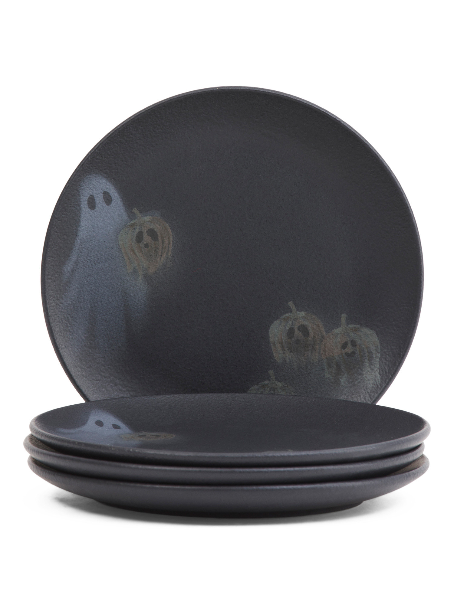 Made In Brazil 4pc 7.5in Pumpkins N Boo Salad Plate Set | TJ Maxx