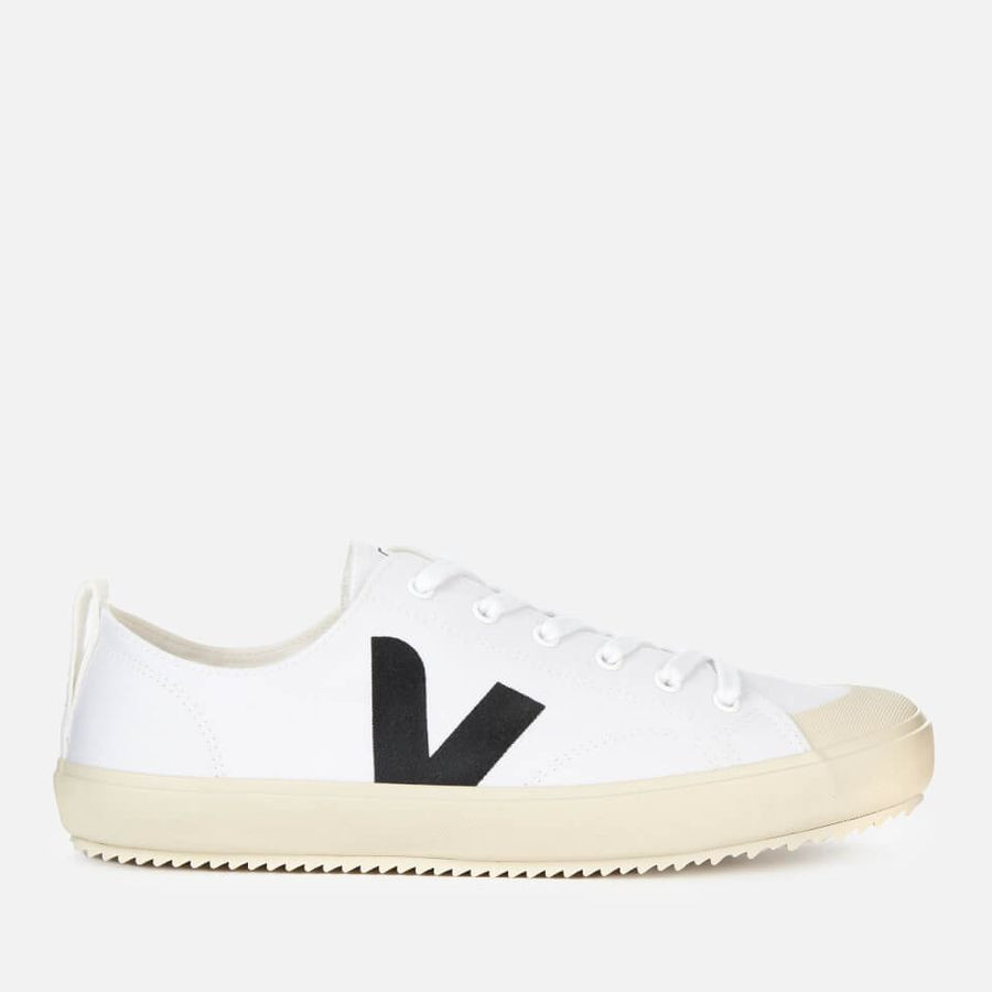 Veja Men's Nova Canvas Low Top Trainers - White/Black | Coggles (Global)