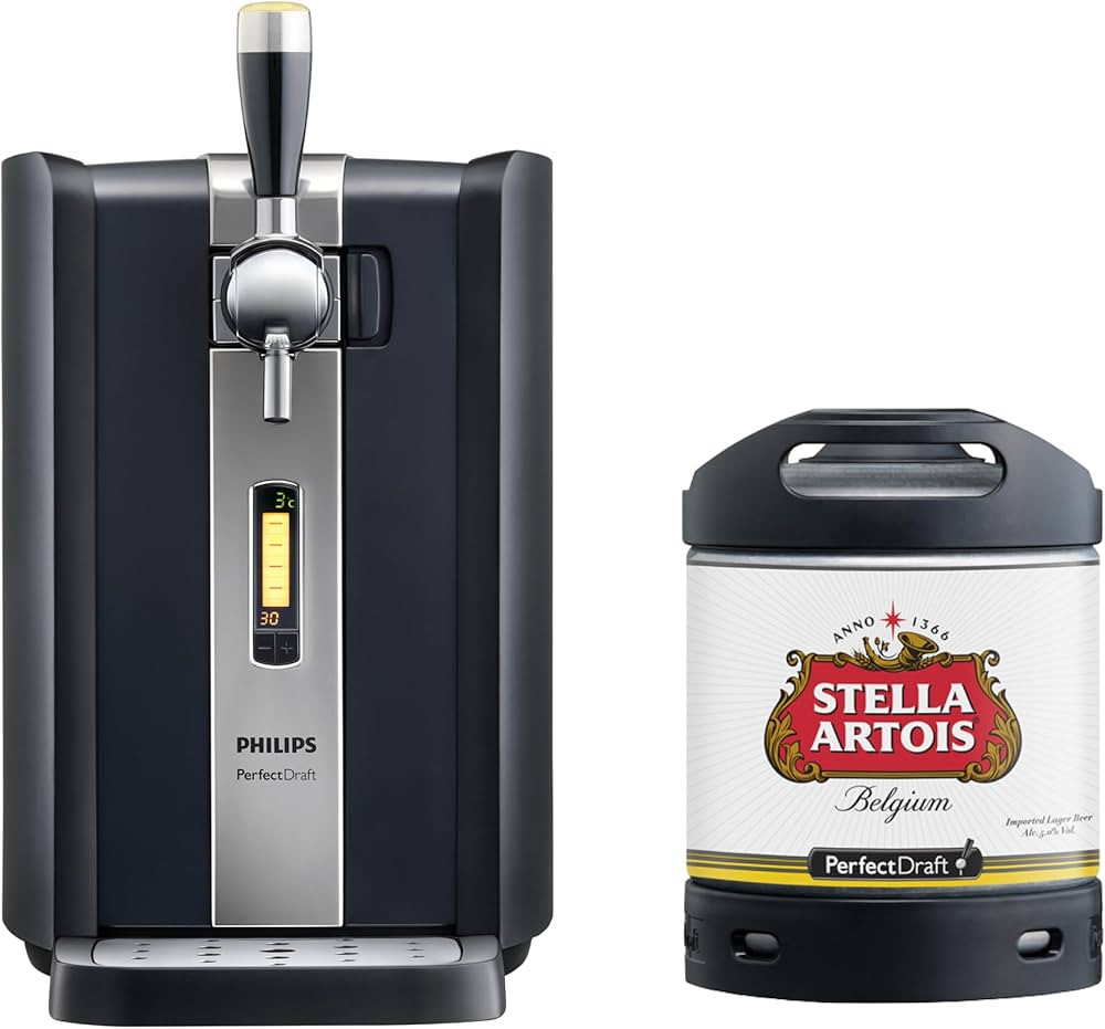 PerfectDraft Phillips Machine Home Beer Cooler & Dispenser System HD 3720/25 and Stella Artois Ke... | Amazon (UK)
