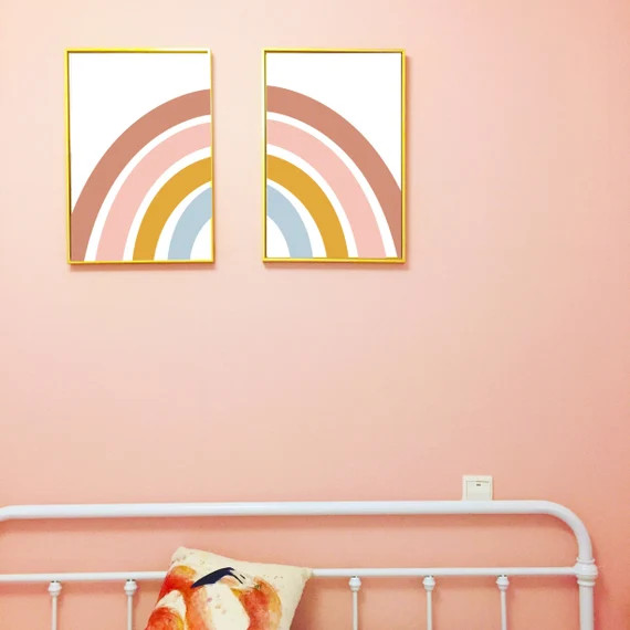 Rainbow Printable Digital Art Kids Wall Art Kids Room | Etsy | Etsy (US)