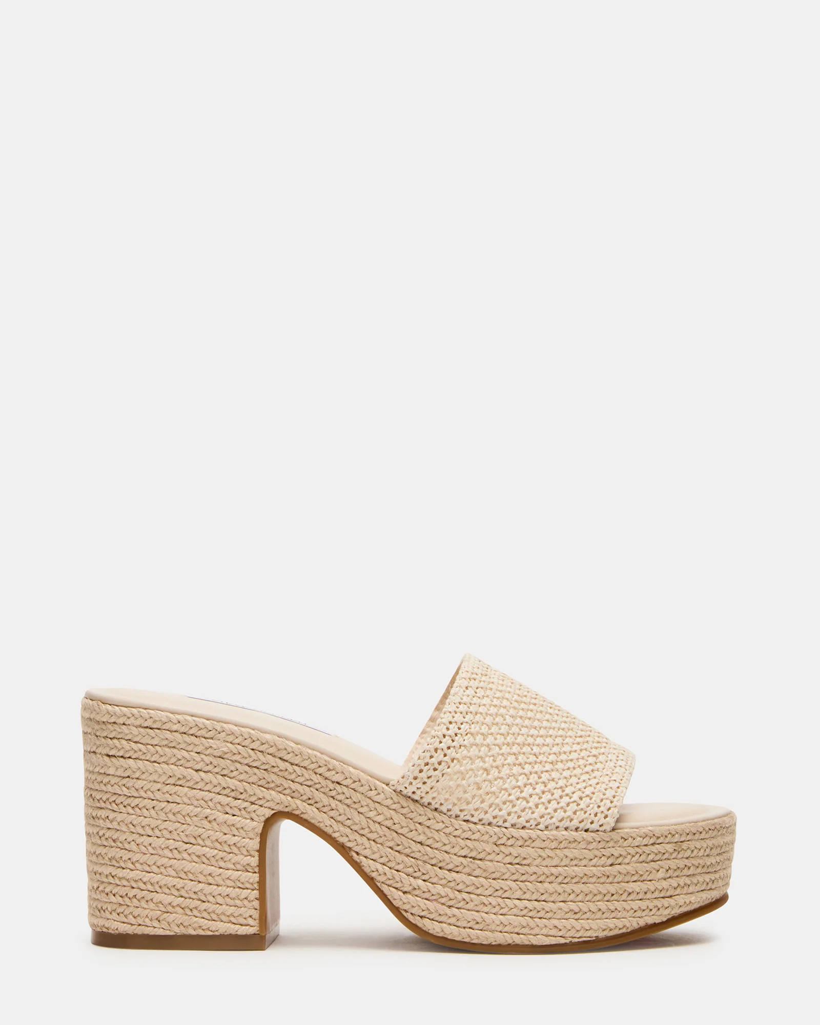 TRIPPY Natural Raffia Platform Mule Women's Sandal | Steve Madden (US)
