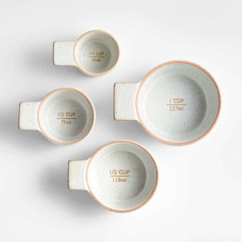 Pacific White Ceramic Measuring Cups by Gaby Dalkin + Reviews | Crate & Barrel | Crate & Barrel