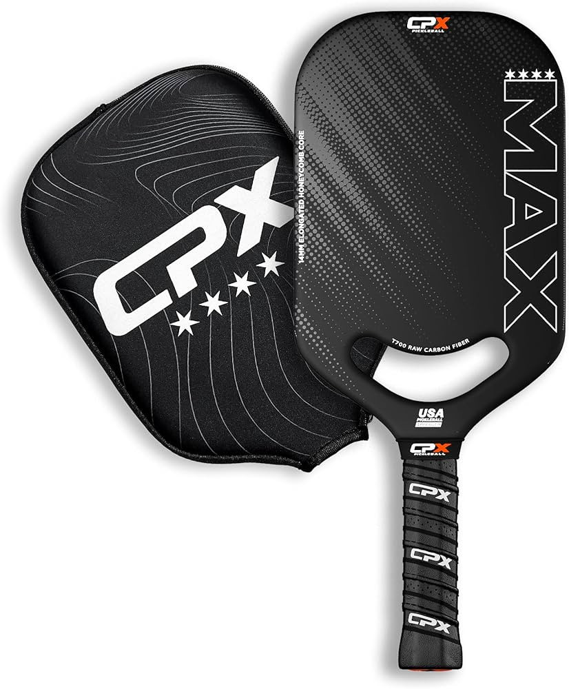 CPX MAX Raw Carbon Fiber T700 Pickleball Elongated Paddle Racket - Professional Grade | Amazon (US)