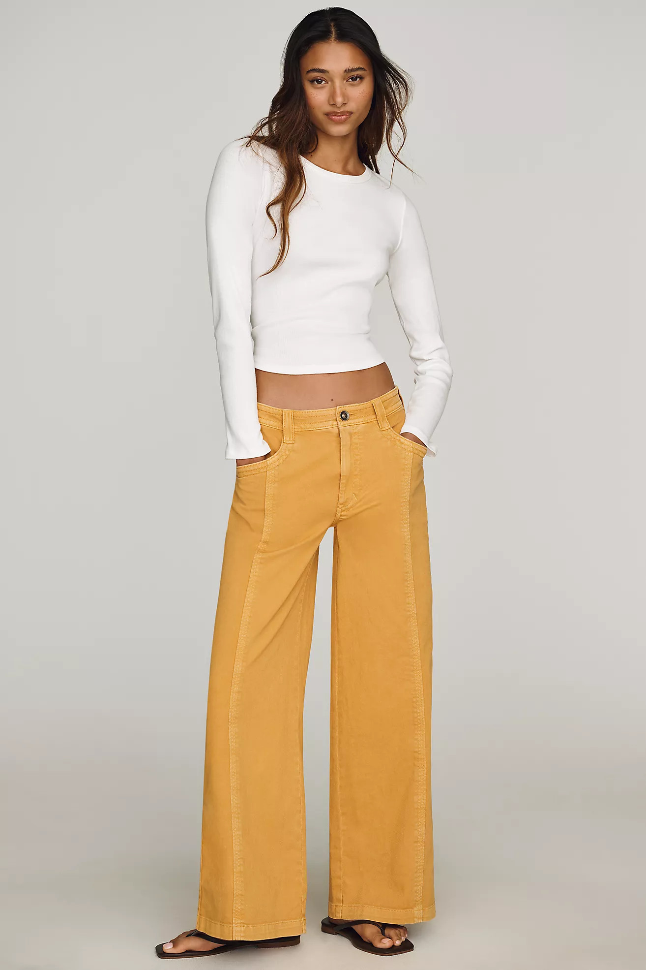 Pilcro Cara High-Rise Wide-Leg Pants | Anthropologie (US)