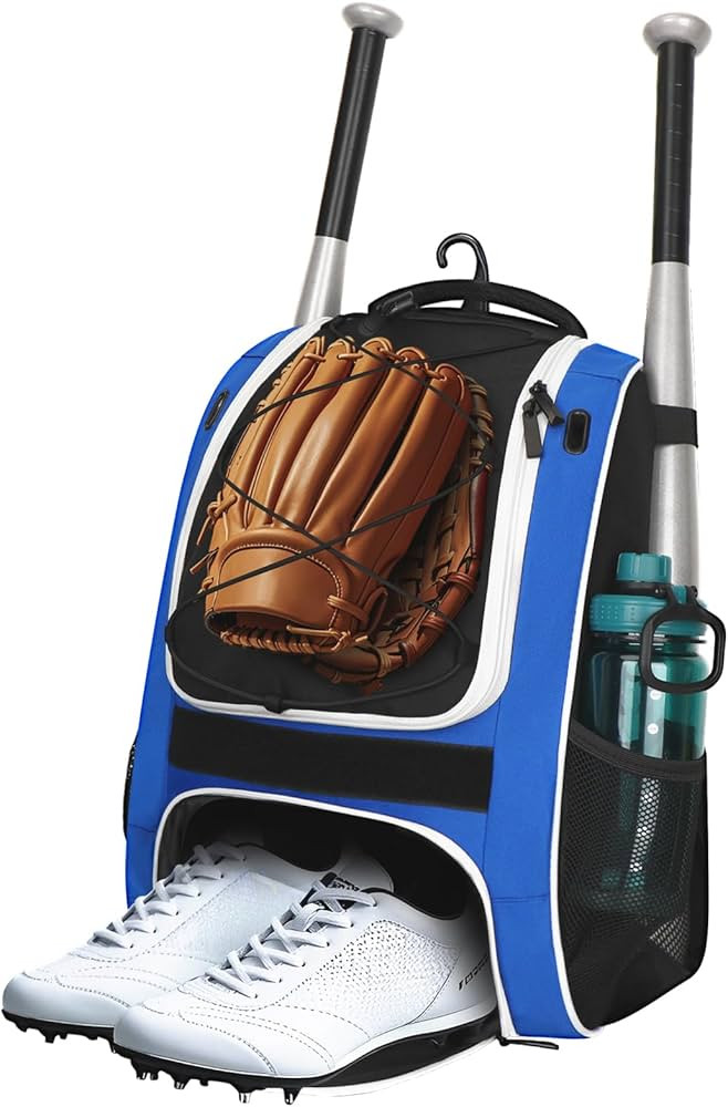 Youth Baseball Bag - Bat Backpack for Baseball, T-Ball & Softball Equipment & Gear, Bat & Glove H... | Amazon (US)