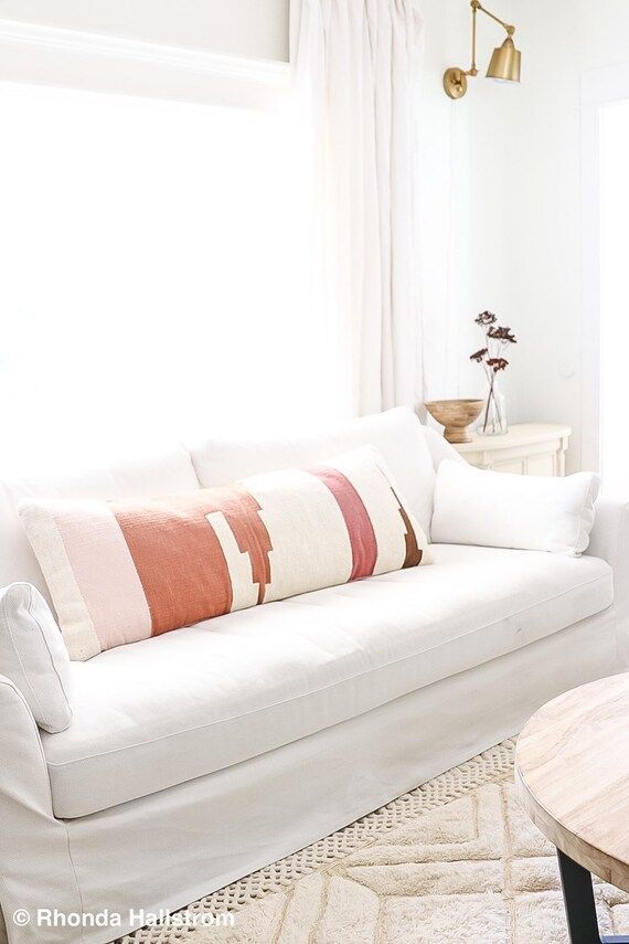 Extra Large Lumbar Pillow Boho Modern Farmhouse Decor/ Multi Color Kilim Pillow | Etsy (US)