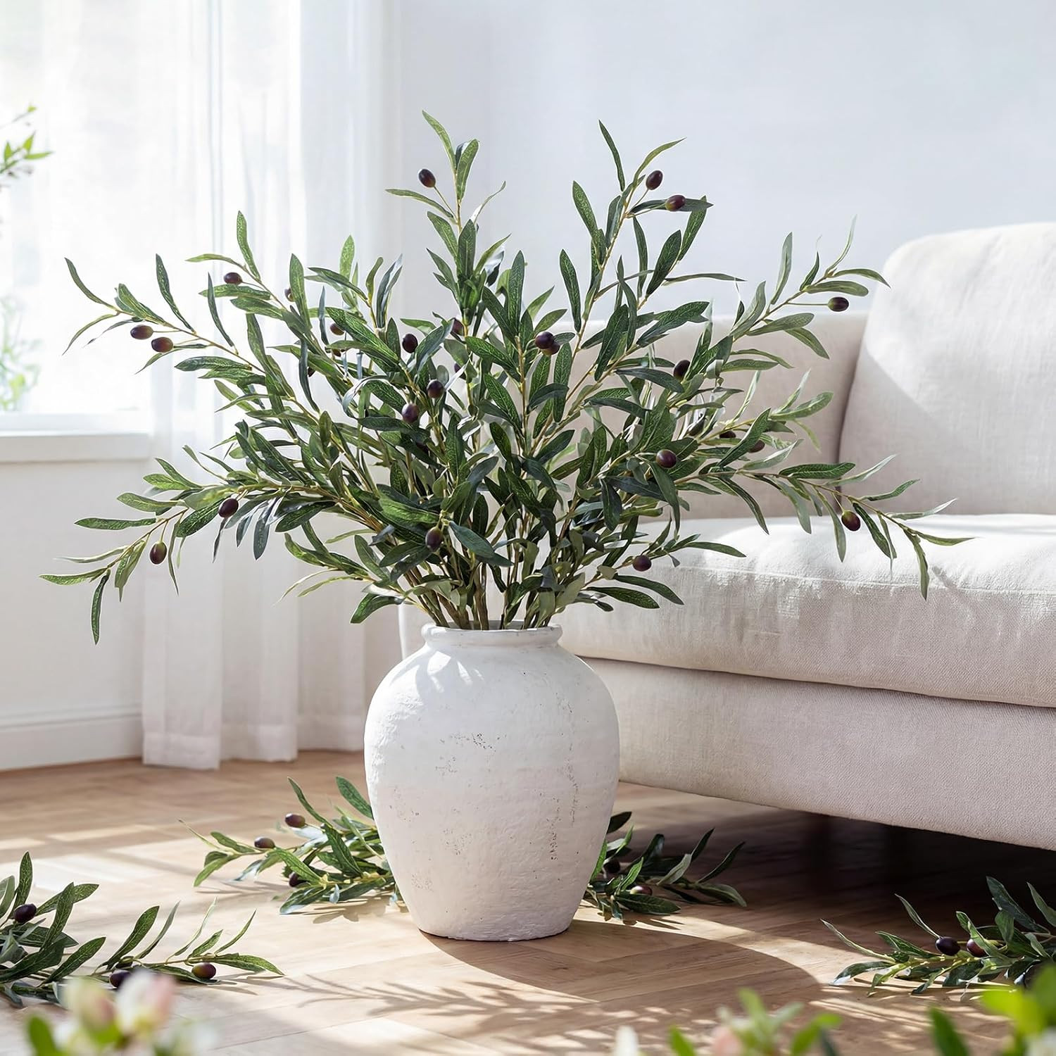 Norme Artificial Olive Branches for Vase, 4 Pcs, 40 Inch | Amazon (US)