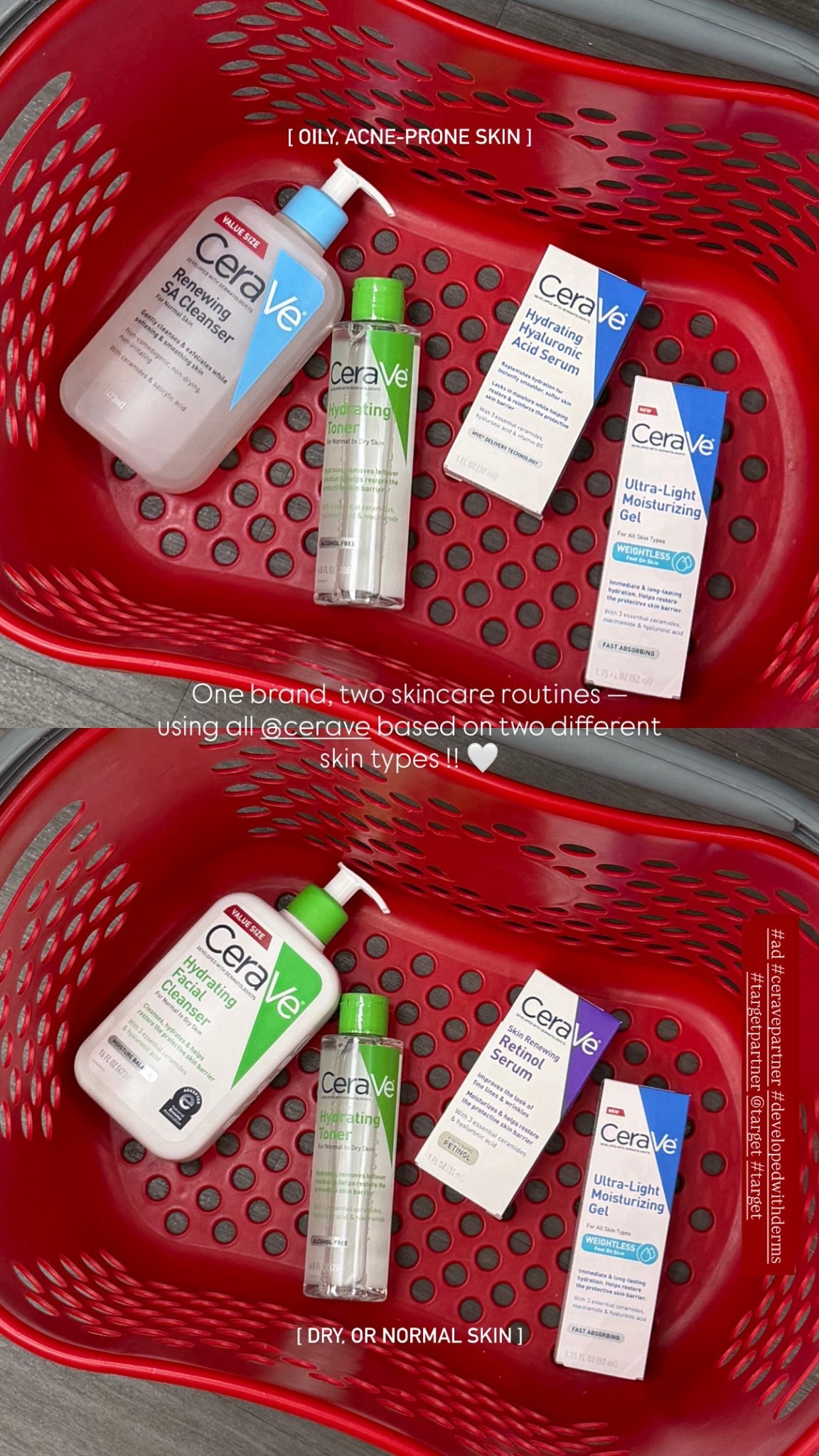 #ad Two skincare routines using only @cerave! So easy to shop affordable skincare at @target! Linking all the products below 👏🏾

#ceravepartner #developedwithderms #targetpartner @target #target 

#LTKmorningroutine #LTKBeauty