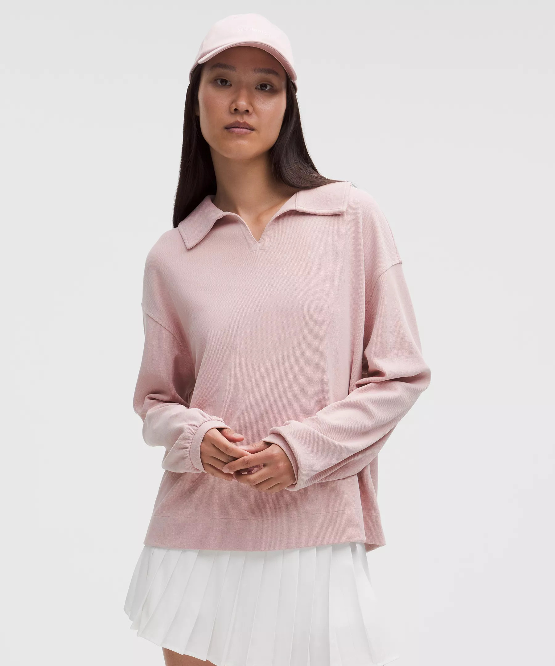 Softstreme Pique Oversized Long-Sleeve Polo Shirt | Lululemon (US)