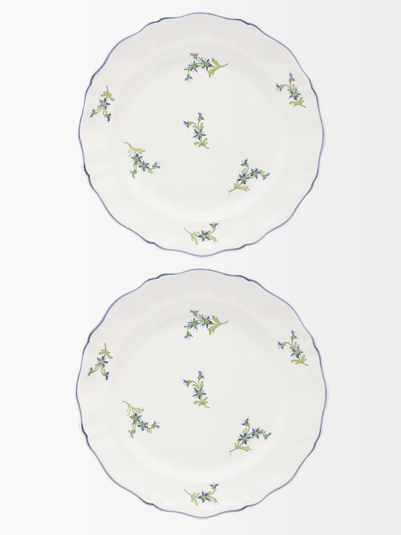 Set of two faïence-earthenware side plates | Z.d.G. | Matches (US)