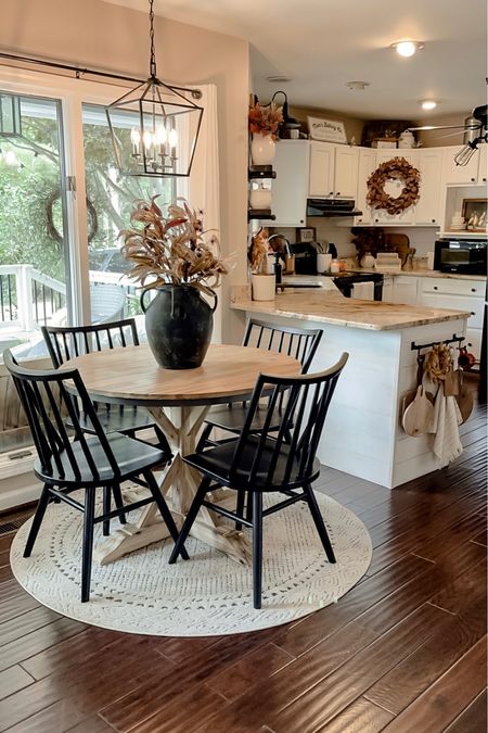 Breakfast Nook Table, Poly & Bark Chairs, Dining Room Chairs, Dining Table & Chairs, Round Dining Table, Round Rug, Hanging Pendant, Kitchen Table & Chairs, Table Centerpiece, Dining Space Rug 

Usr Code FTT for an additional 5% off on rug. 

#LTKFind #LTKhome #LTKstyletip