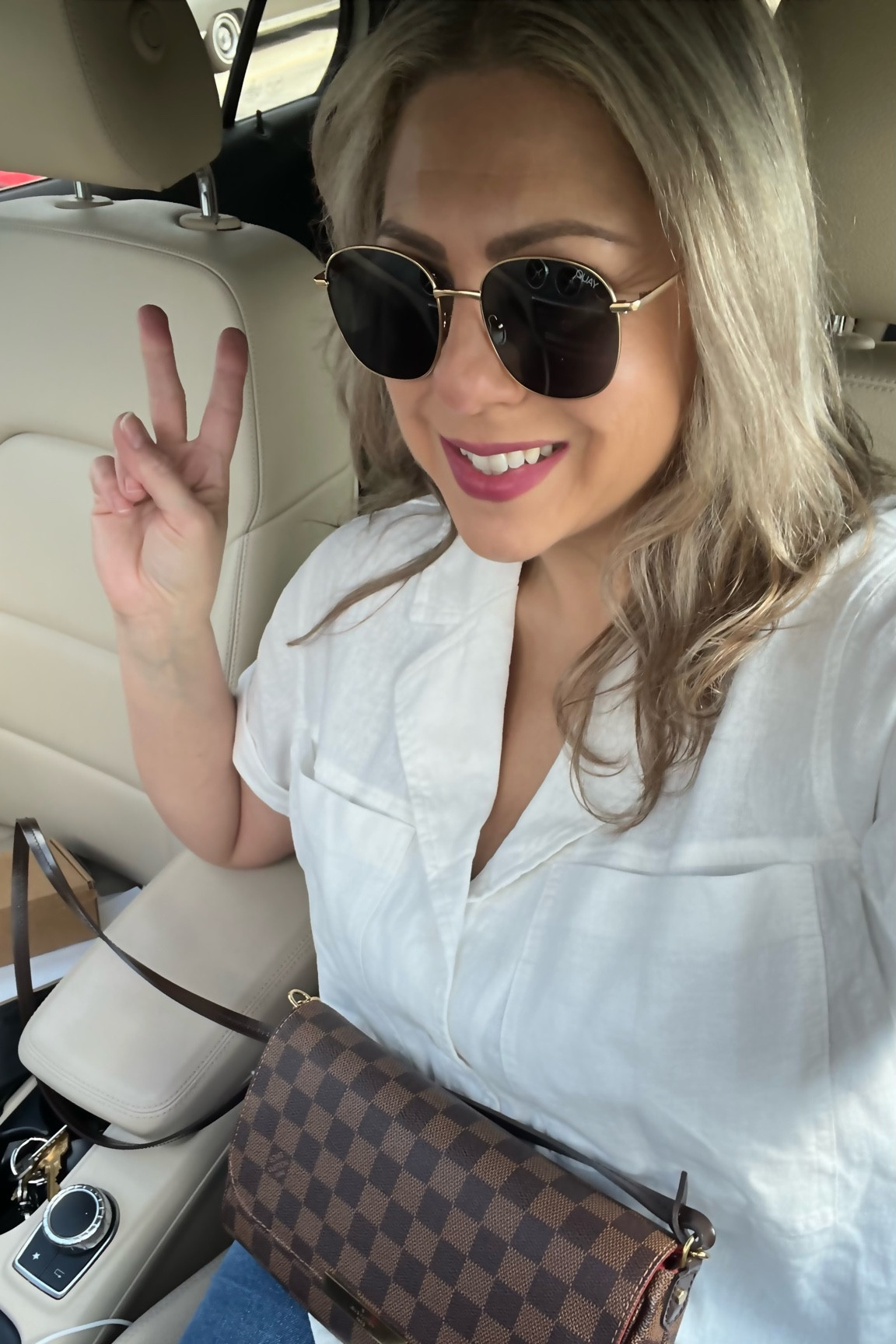 Linen mixed with cotton, loving this fresh top!
Happy Saturday y’all! Howdy!🥰
#express #target #quay #quayaustralia #lv #louisvuittonbag #favoritemm louisvuittonfavorite #mercedesbenz #mercedesbenzgang #sunglasses #top #linentop #whitetop #whiteoutfil

#LTKFind #LTKunder50 #LTKSeasonal