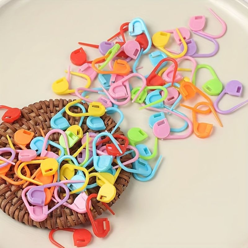 50 Stück Bunte Kleine Kunststoff-Sicherheitsnadeln, Häkelmarkierungen Für DIY-Nadelarbeiten Po... | Temu Affiliate Program