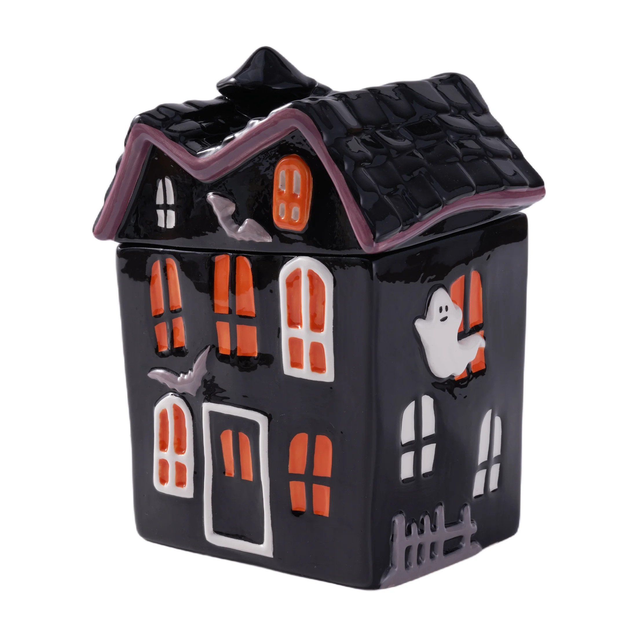 Way to Celebrate Halloween Haunted House Treat Jar, Food Storage - Walmart.com | Walmart (US)