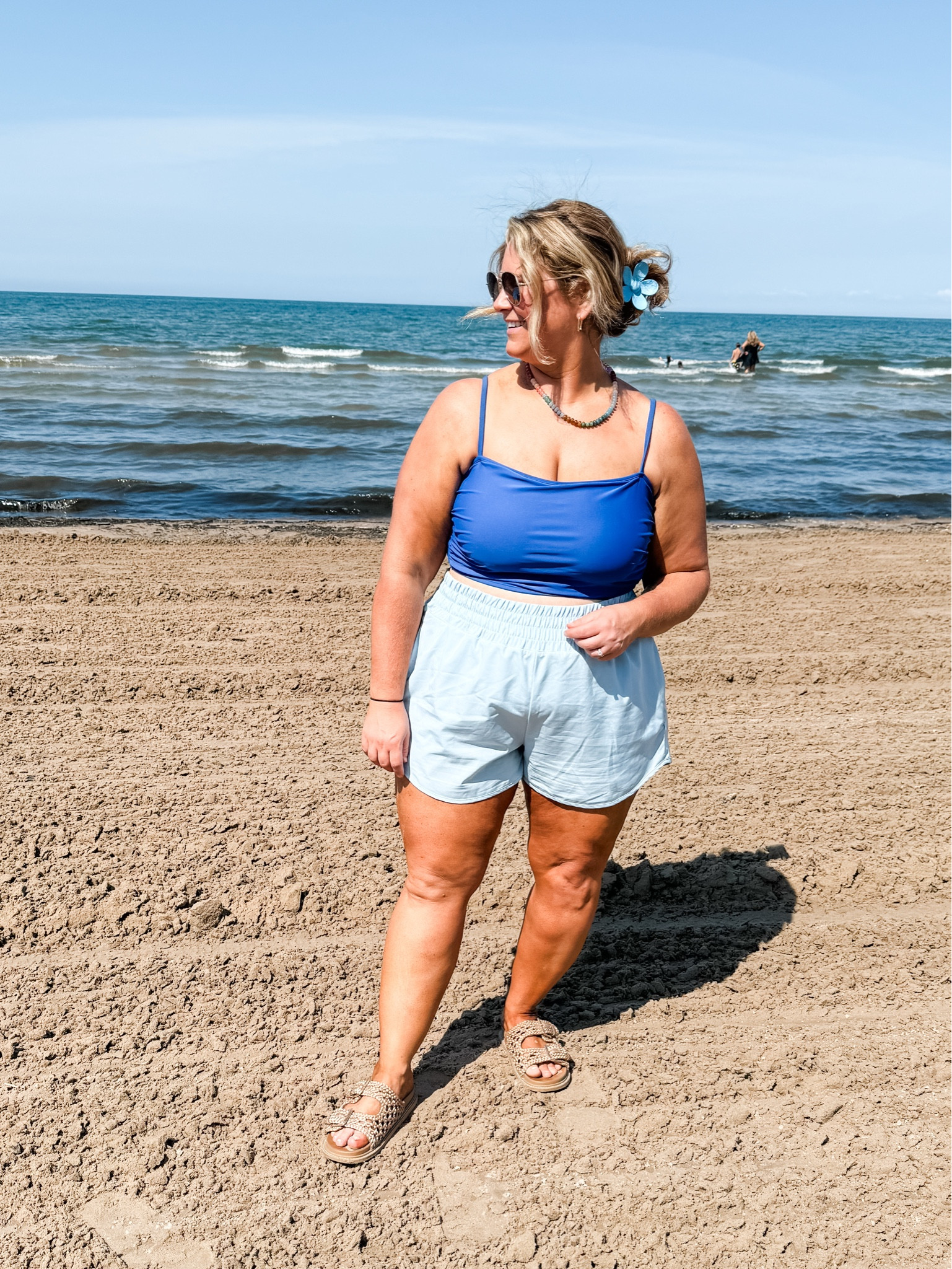 Wearing an XL in my swimsuit and an XXL in my shorts (size up one)

#LTKMidsize #LTKSwim #LTKSeasonal