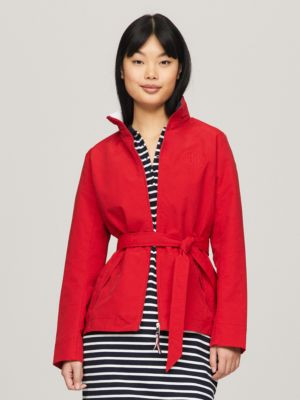 Tommy Hilfiger Women's Belted Hilfiger Yacht Jacket Primary Red - XXL | Tommy Hilfiger (US)