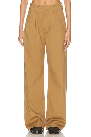 Citizens of Humanity Petra Pleated Trouser in Mustard | FWRD 