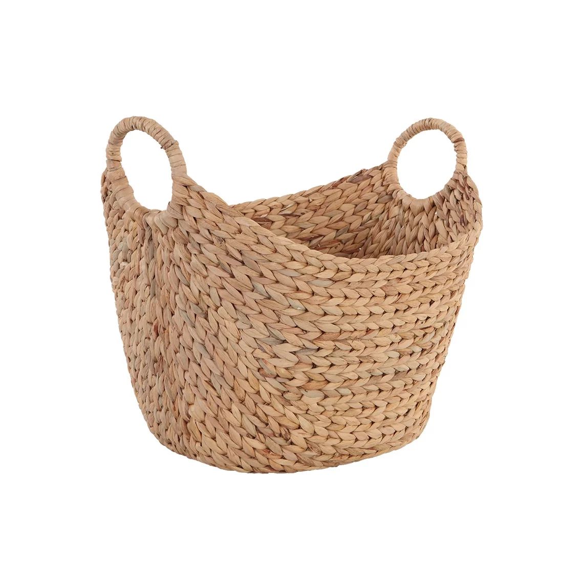 Better Homes & Gardens Large Natural Water Hyacinth Boat Basket - Walmart.com | Walmart (US)