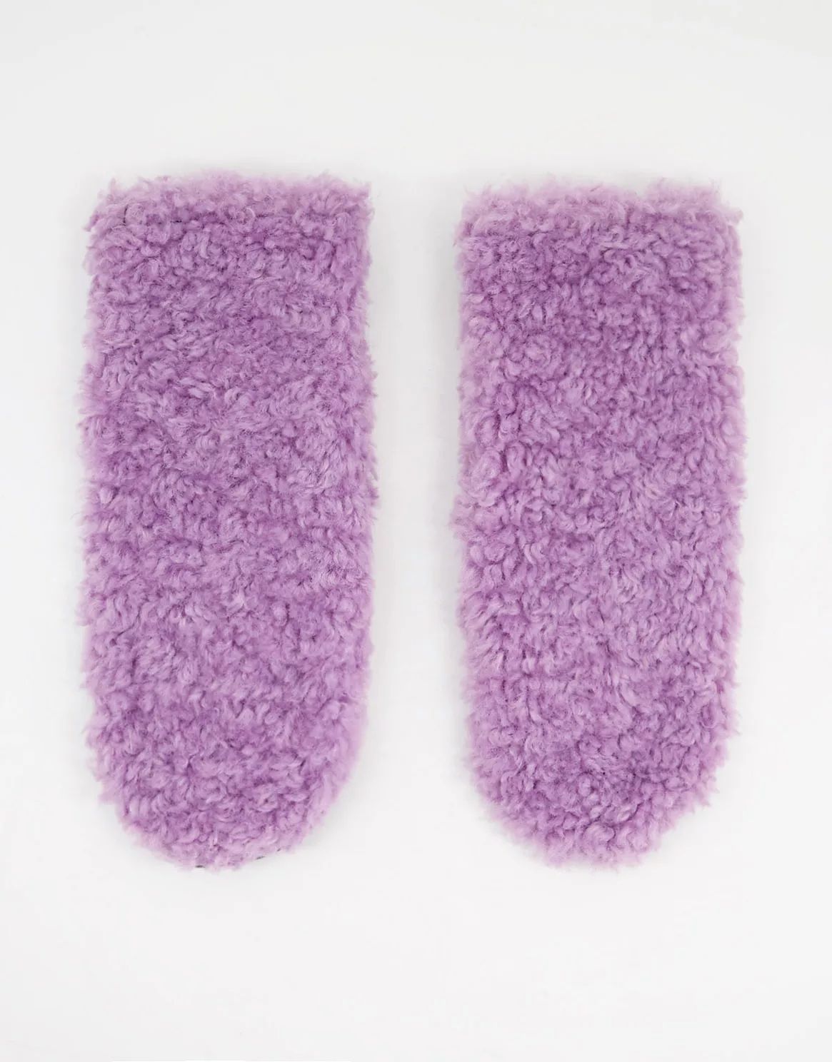 ASOS DESIGN fluffy borg mittens in lilac | ASOS (Global)