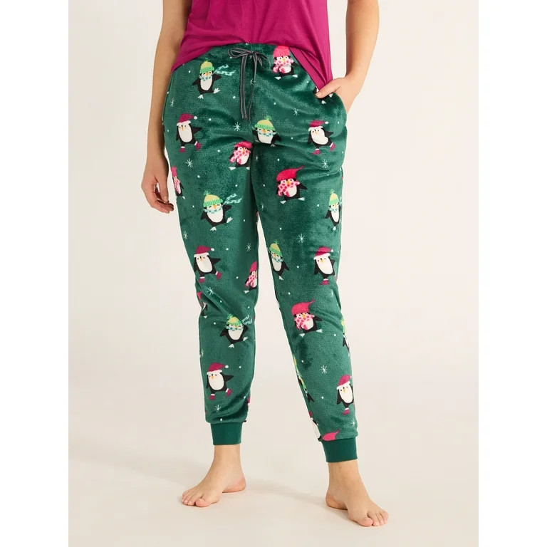 Joyspun Women's and Women's Plus Plush Sleep Jogger Pants, Sizes XS-3X | Walmart (US)