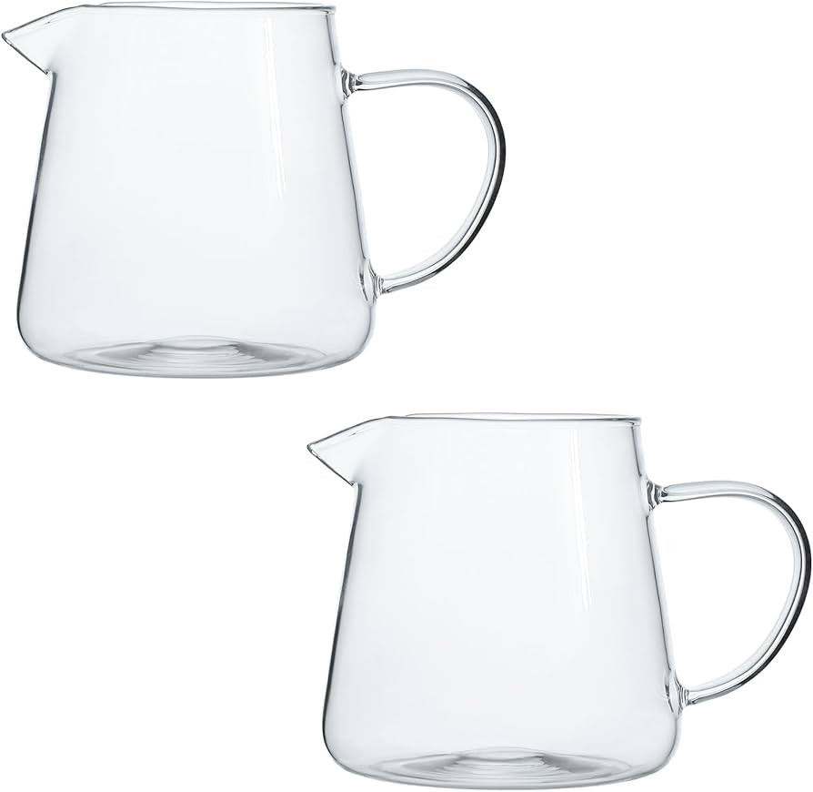 CHOOLD Round Bottom Smooth and Clear Glass Creamer Coffee Milk Creamer Pitcher/Serving Pitcher/Sa... | Amazon (US)