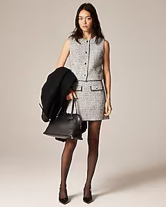 Flap-pocket mini skirt in tweed | J. Crew US