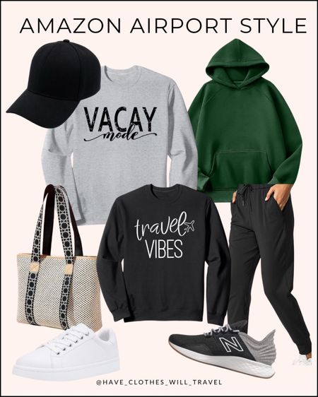 Airport style from amazon, amazon outfit ideas, loungewear finds from amazon, athleisure wear finds 

#LTKfindsunder100 #LTKstyletip