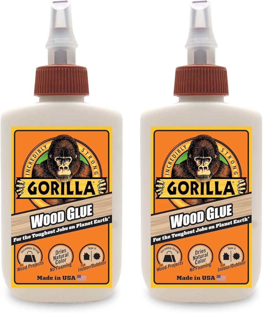 Gorilla Wood Glue, 4 Ounce Bottle, Natural Wood Color, (Pack of 2) | Amazon (US)