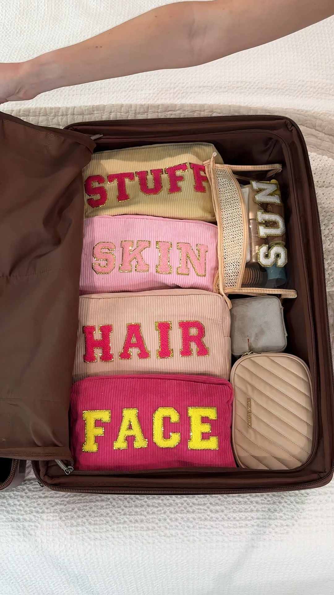 Pack my toiletries with me ✈️☁️🤍 packing pt 1 

#LTKFindsUnder100 #LTKBeauty #LTKTravel