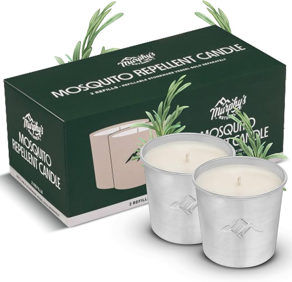 Murphy's Naturals Mosquito Repellent Candle Refills for Outdoor Patio, Plant-Based Essential Oils... | Amazon (US)