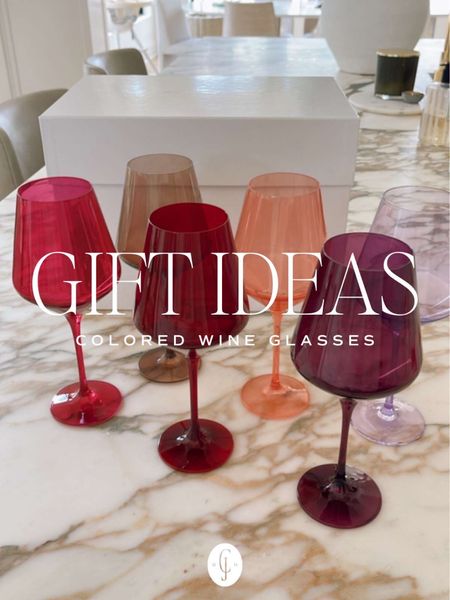 Valentine’s Day gift idea. Colored wine glasses or cocktail glasses. These are so pretty! Cella Jane. Gift guide  

#LTKhome #LTKGiftGuide #LTKstyletip