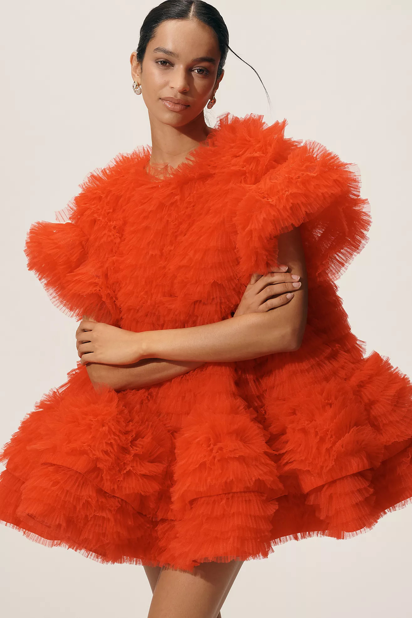 CeliaB Amor Ruffle Swing Mini Dress | Anthropologie (US)