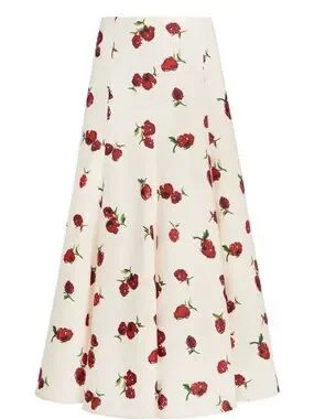 Khaite  Lenno raspberries silk godet skirt | Poshmark
