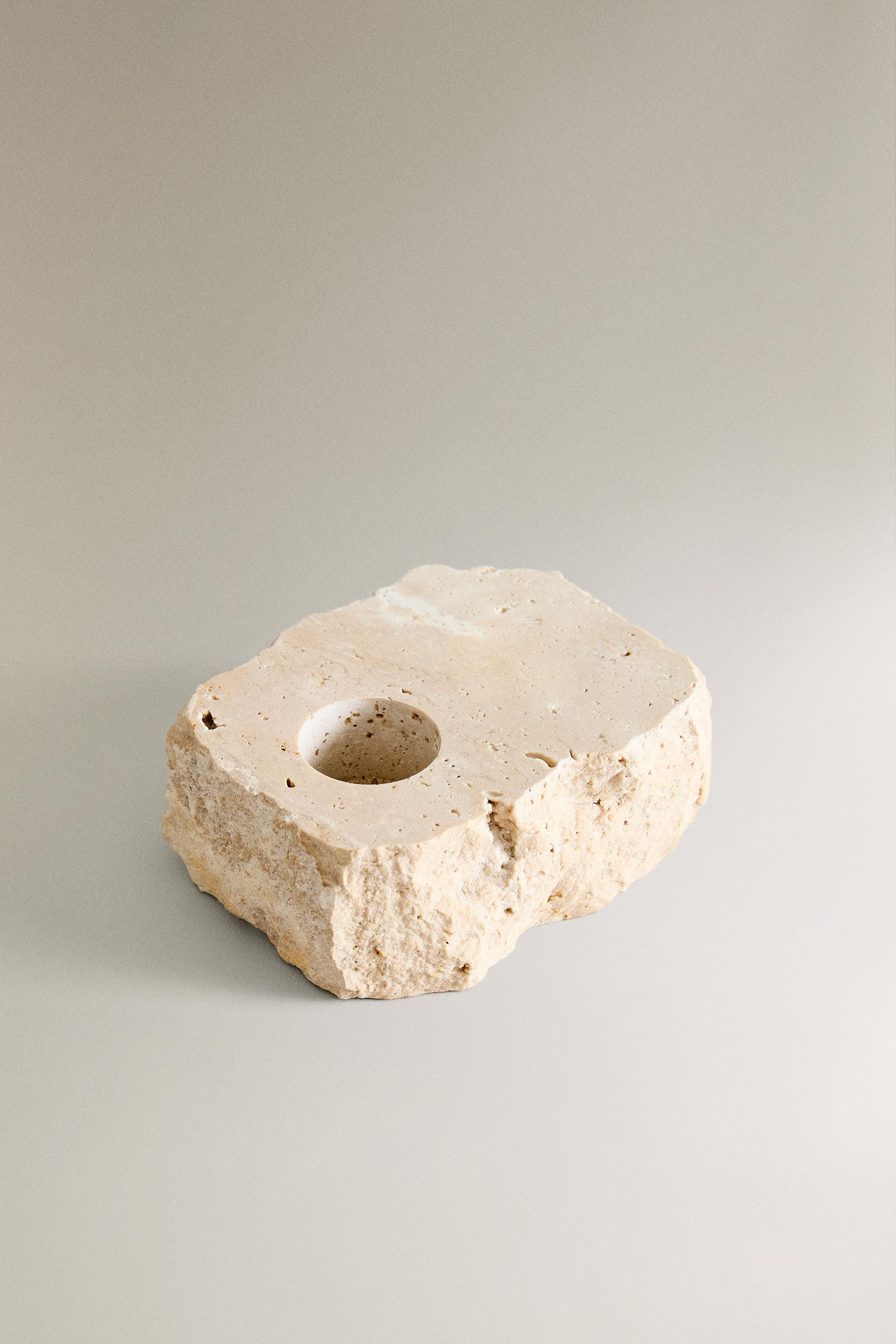 TRAVERTINE CANDLEHOLDER | Zara US