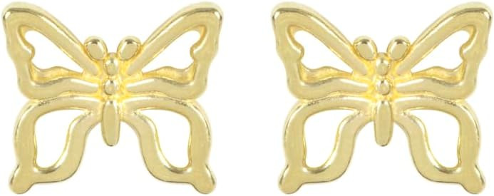 Gold Butterfly Stud Earrings Handmade By Katie Dean Jewelry | Amazon (US)