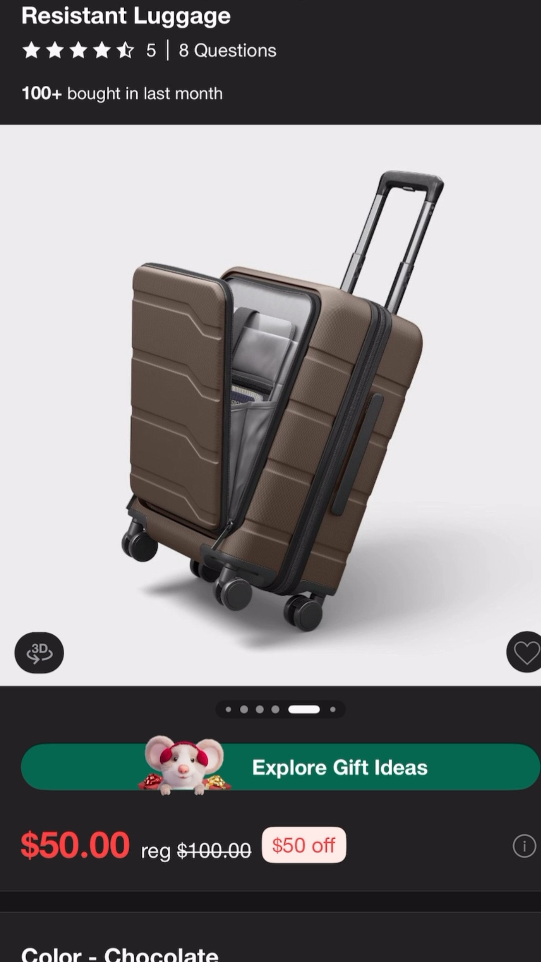 I'm obsessed with this chocolate brown carry on from Target! On Sale for 50% OFF! WOW!!🤩 

Travel, luggage, carry on, sale, Black Friday

#LTKCyberWeek #LTKTravel #LTKFindsUnder50