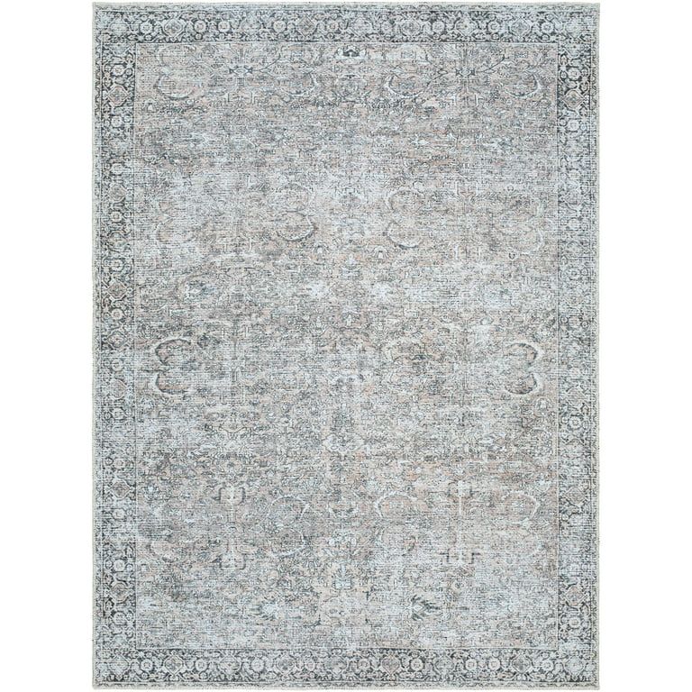 Better Homes & Gardens Persian Blooms Washable Non-Skid Area Rug, Brown, 5'3" x 7' | Walmart (US)